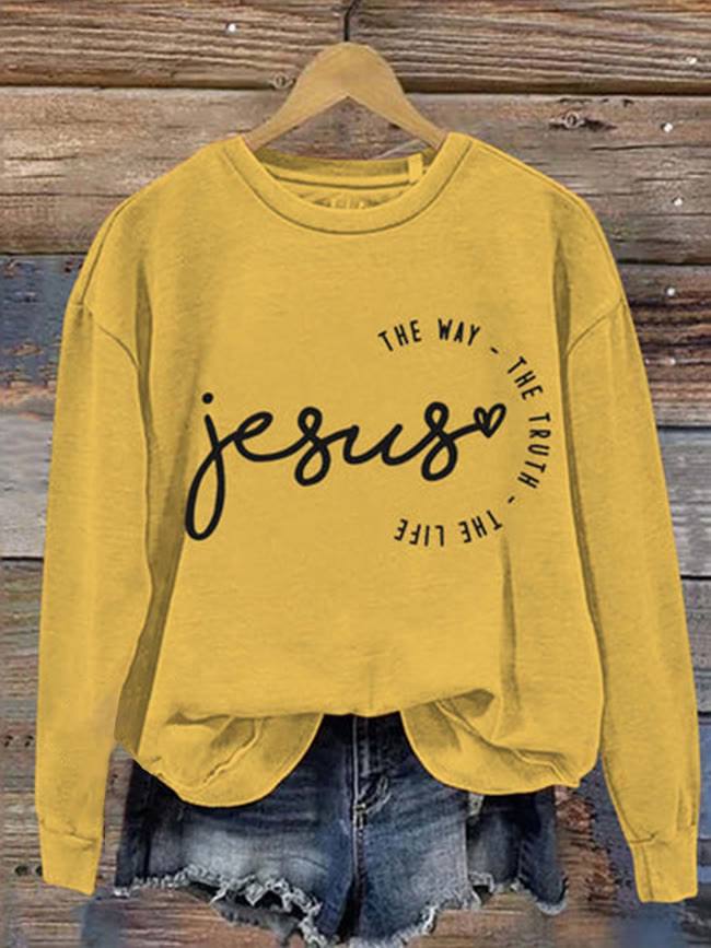 Christianartworkshop Jesus The Way The Truth The Life Casual Sweatshirt