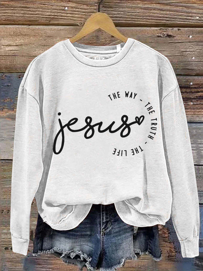 Christianartworkshop Jesus The Way The Truth The Life Casual Sweatshirt