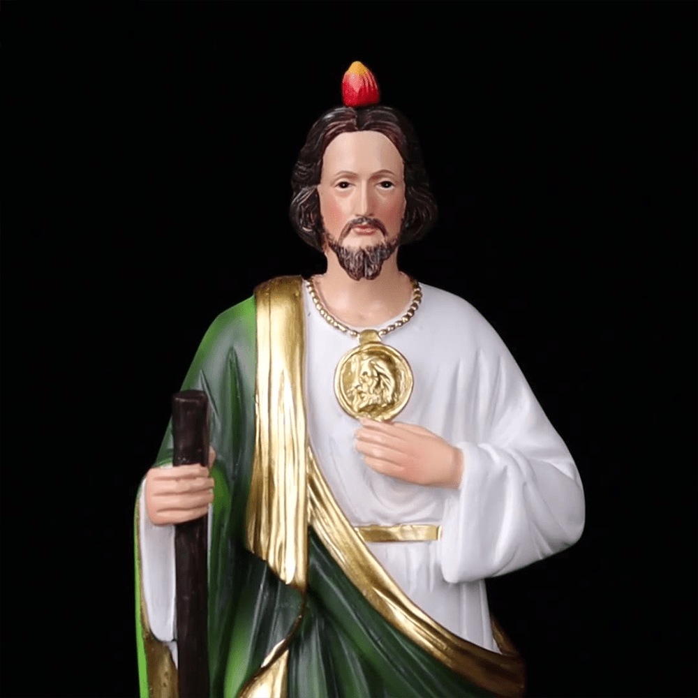 Christianartworkshop St. Jude Resin Statue Patron Saint of Hope and Miracles Desktop Decorations Ornament