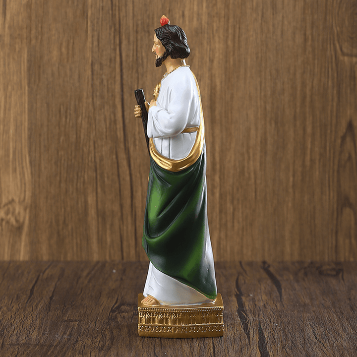 Christianartworkshop St. Jude Resin Statue Patron Saint of Hope and Miracles Desktop Decorations Ornament