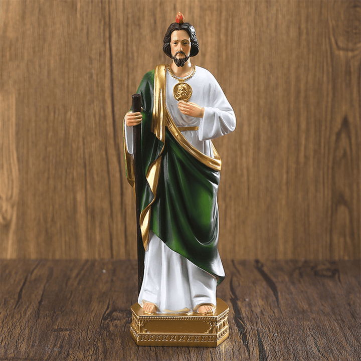 Christianartworkshop St. Jude Resin Statue Patron Saint of Hope and Miracles Desktop Decorations Ornament