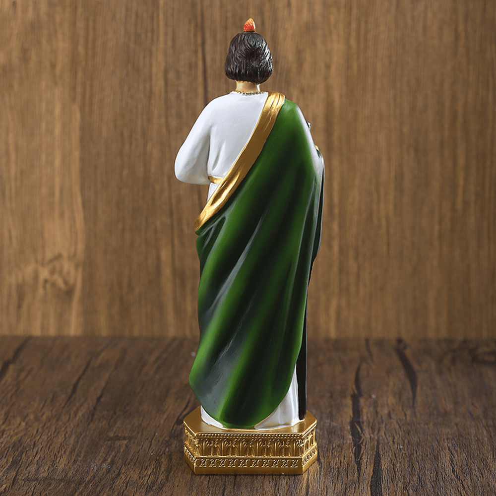 Christianartworkshop St. Jude Resin Statue Patron Saint of Hope and Miracles Desktop Decorations Ornament