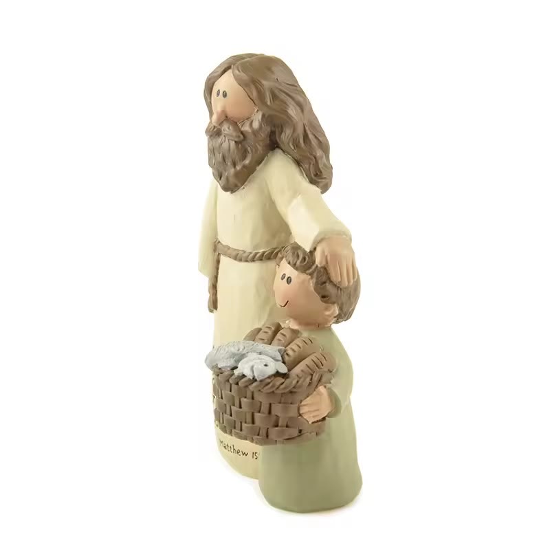 Christianartworkshop Cartoon Style Jesus Shepherd Blessing Housewarming Resin Church Souvenirs Desktop Ornament