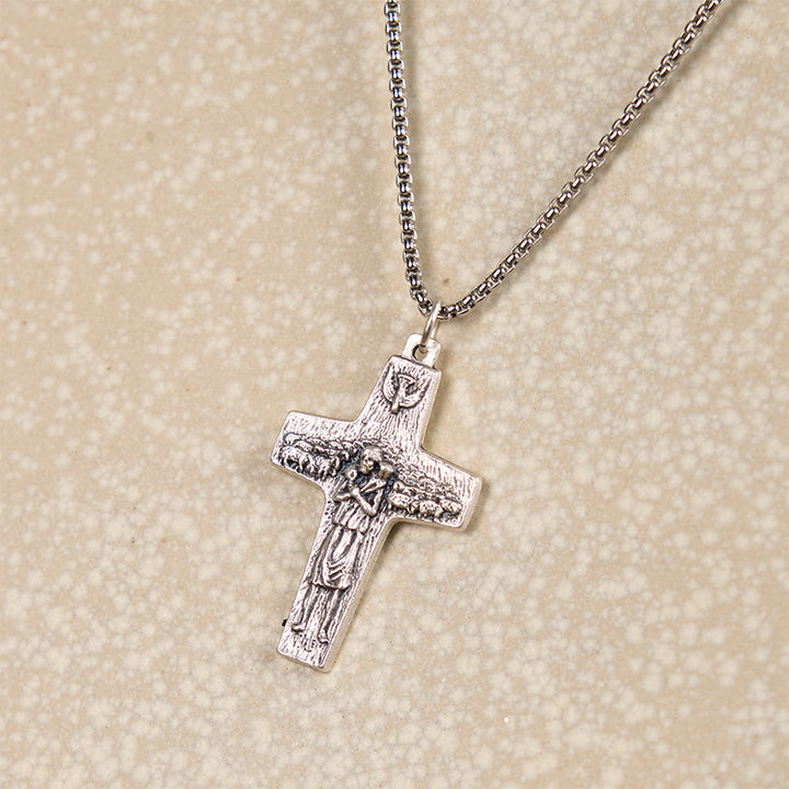 FREE Today: Retro Style Jesus and His Sheep The Good Shepherd Pendant Necklace