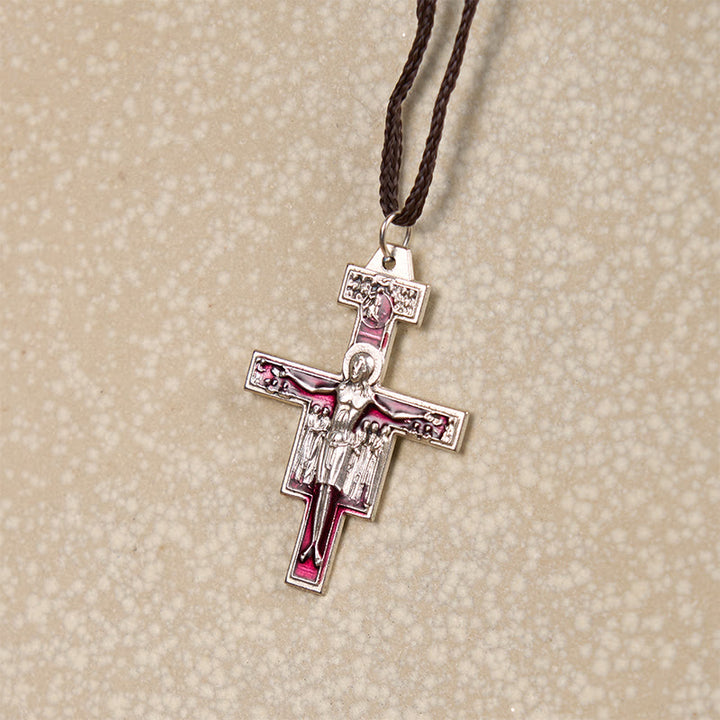 Christianartworkshop St. Francis San Damiano Cross Pendant Necklace | A Symbol of Faith and Peace