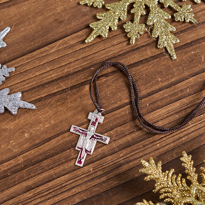 Christianartworkshop St. Francis San Damiano Cross Pendant Necklace | A Symbol of Faith and Peace