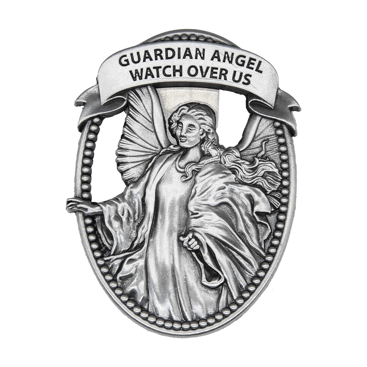 Christianartworkshop Guardian Angel Watch Over Us Blessed Your Journey Metal Visor Clips