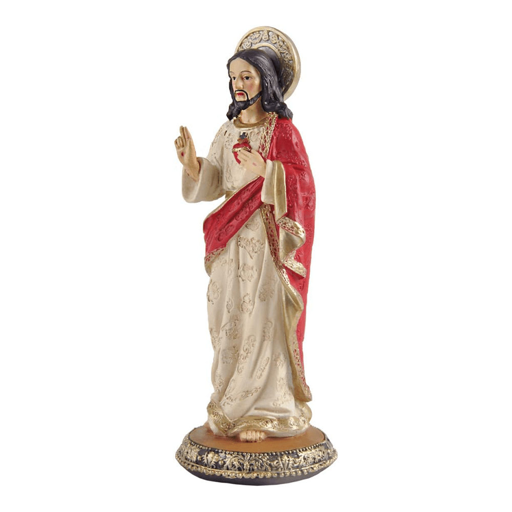 Christianartworkshop Statue of the Sacred Heart of Jesus Resin Church Souvenirs Desktop Ornament