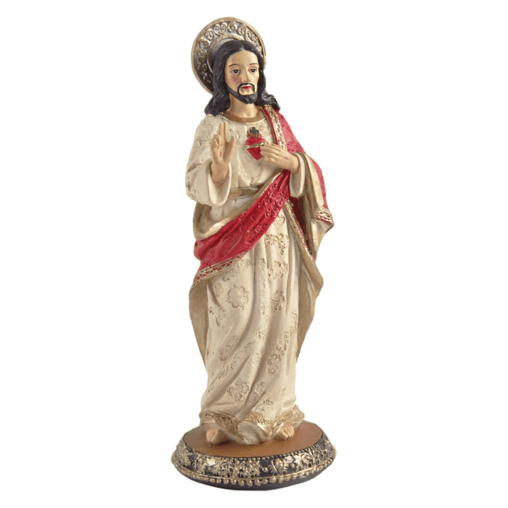 Christianartworkshop Statue of the Sacred Heart of Jesus Resin Church Souvenirs Desktop Ornament