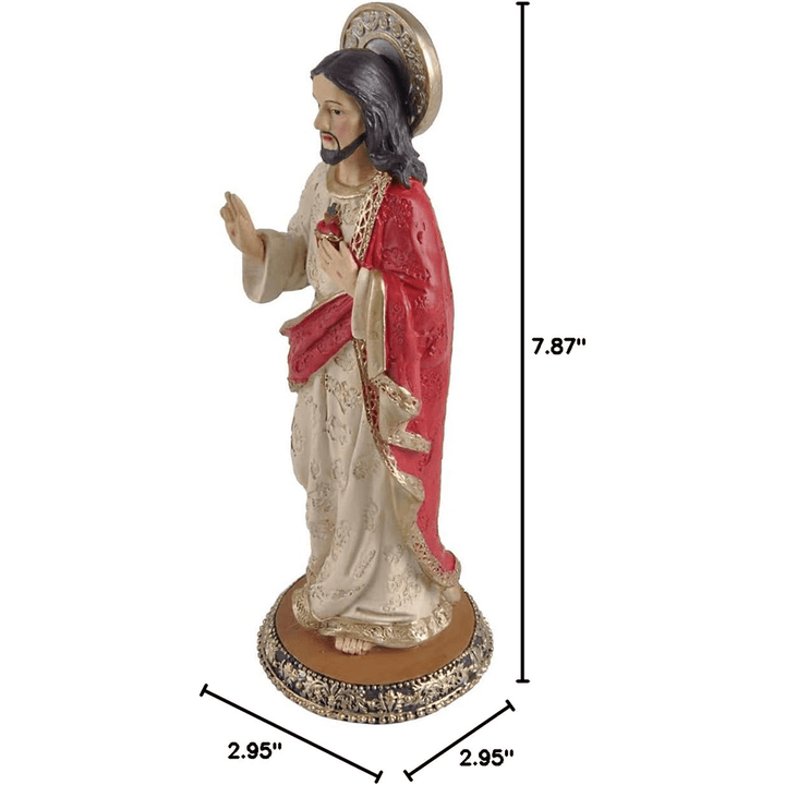 Christianartworkshop Statue of the Sacred Heart of Jesus Resin Church Souvenirs Desktop Ornament