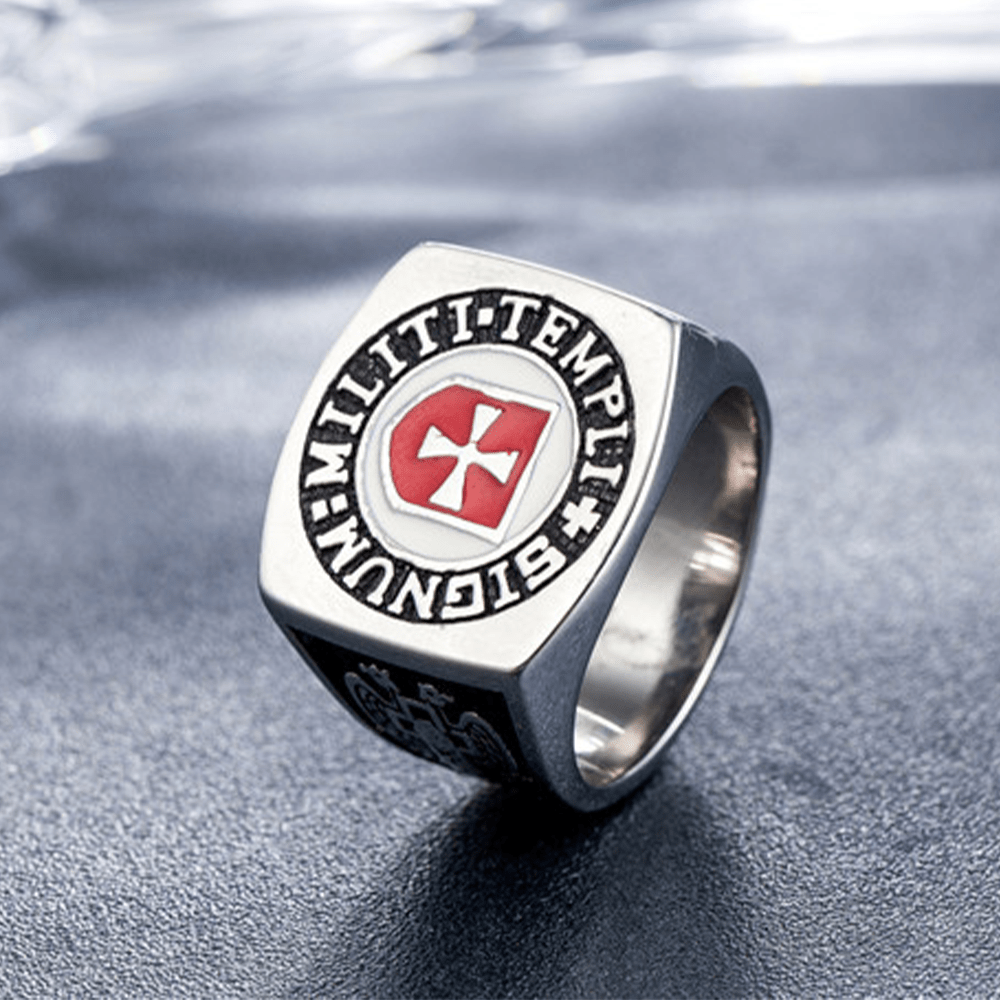 FREE Today: Retro Classic Style Knights Templar Faith Ring - Signum: Militi Templi