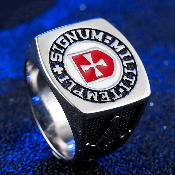 FREE Today: Retro Classic Style Knights Templar Faith Ring - Signum: Militi Templi