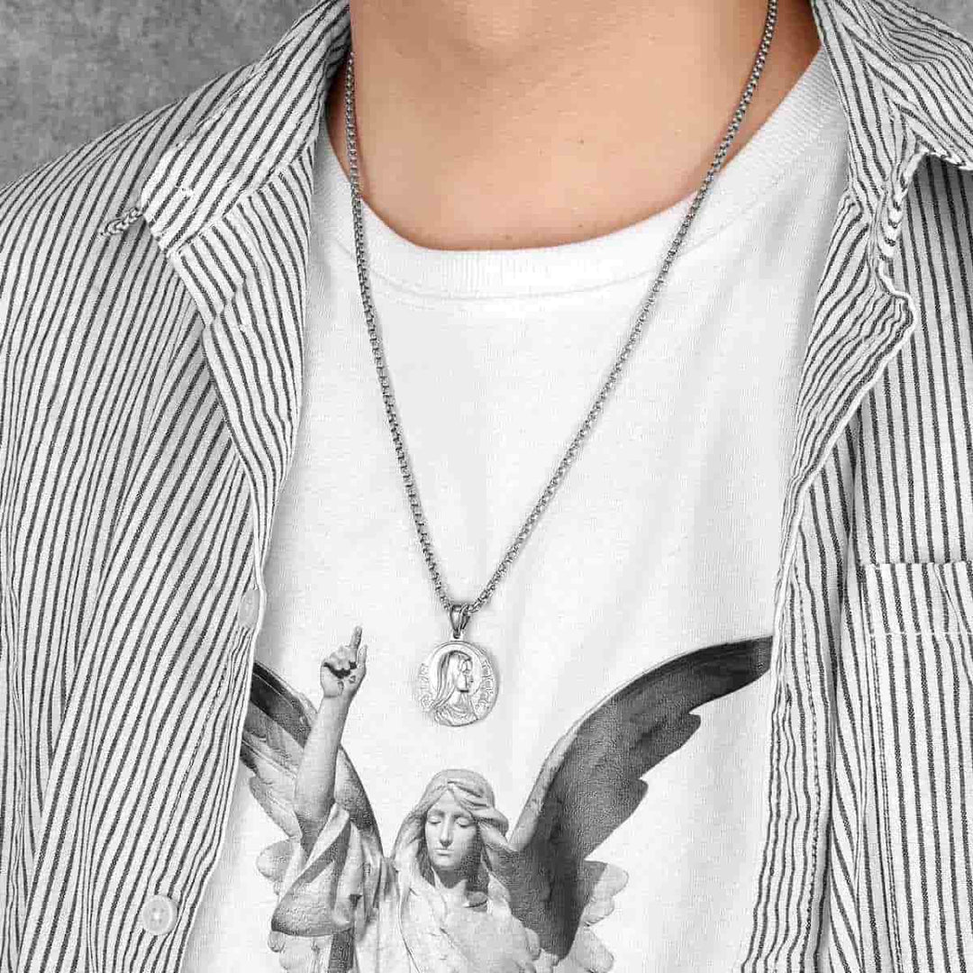 FREE Today: Classic Style Jesus & Mary Double-sides Icon Faith Pendant Necklace
