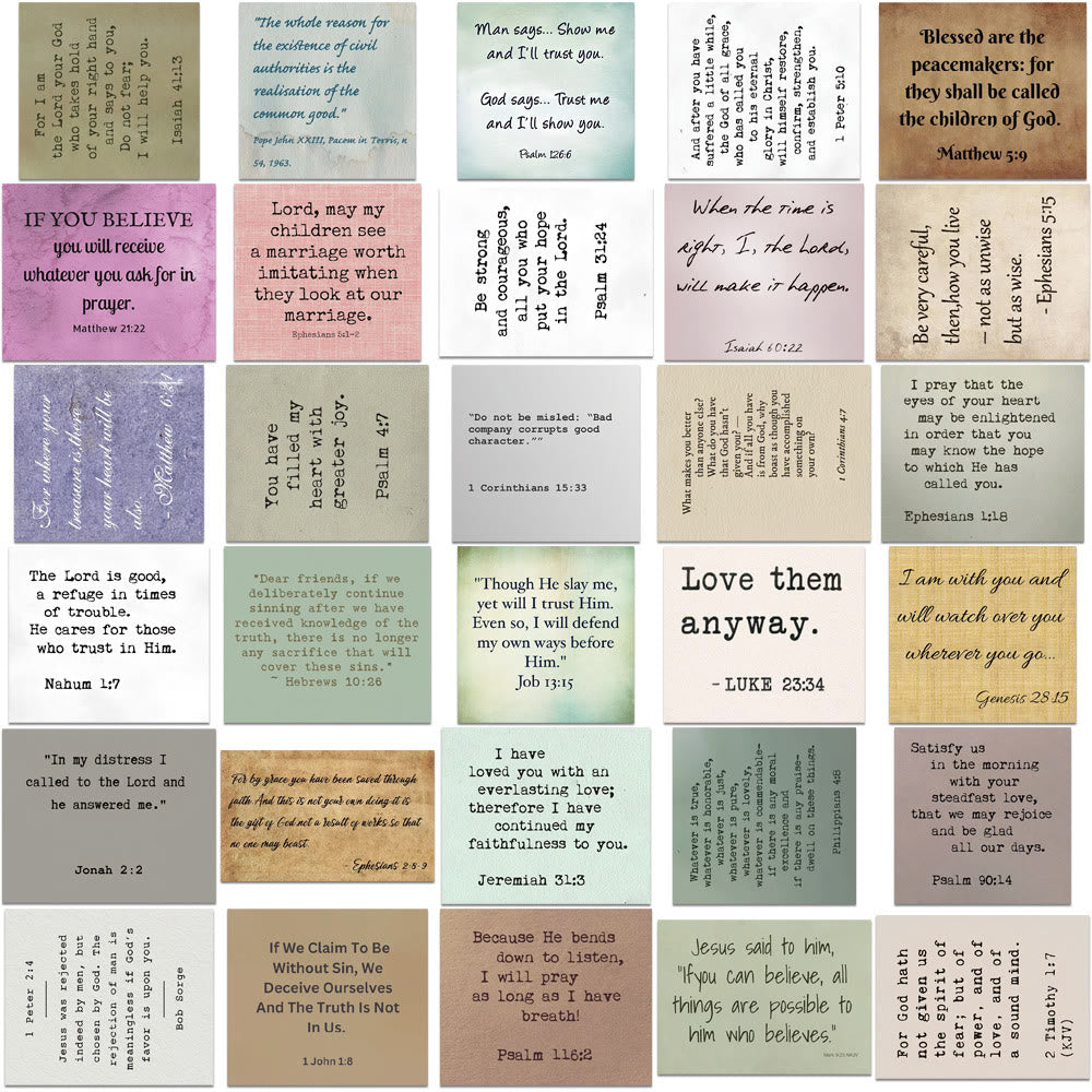 Christianartworkshop Classic Bible Verse Inspiring Quotes Faith Decoration Stickers