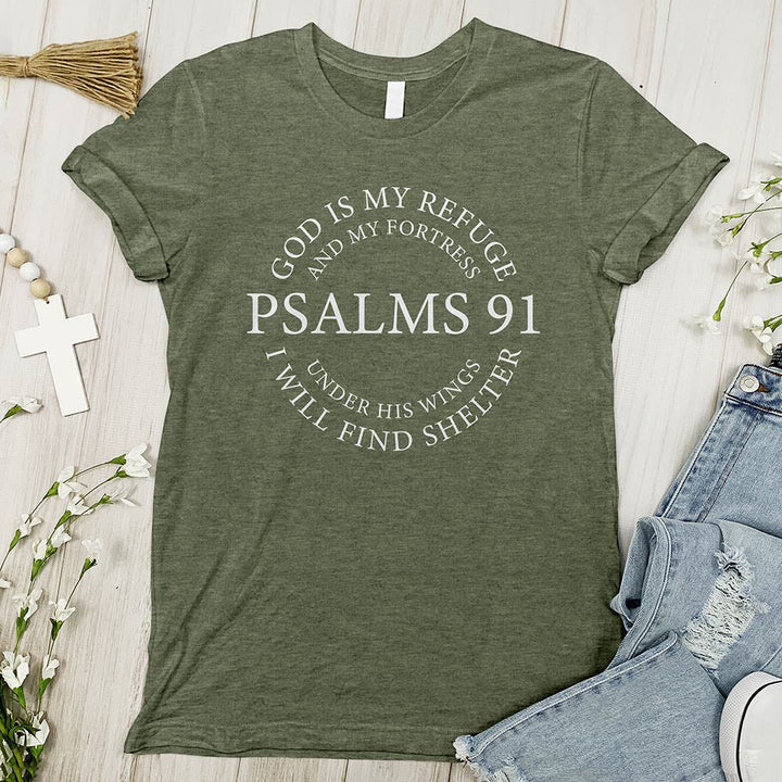 Psalms 91 Tee - Inspirational Tee