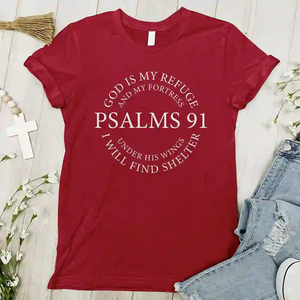 Psalms 91 Tee - Inspirational Tee