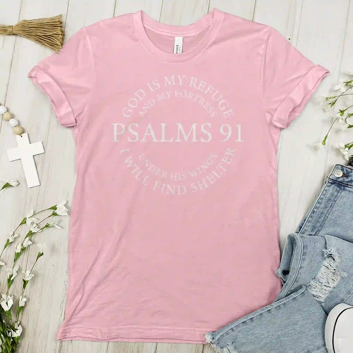 Christianartworkshop Psalms 91 Tee - Inspirational T-shirt