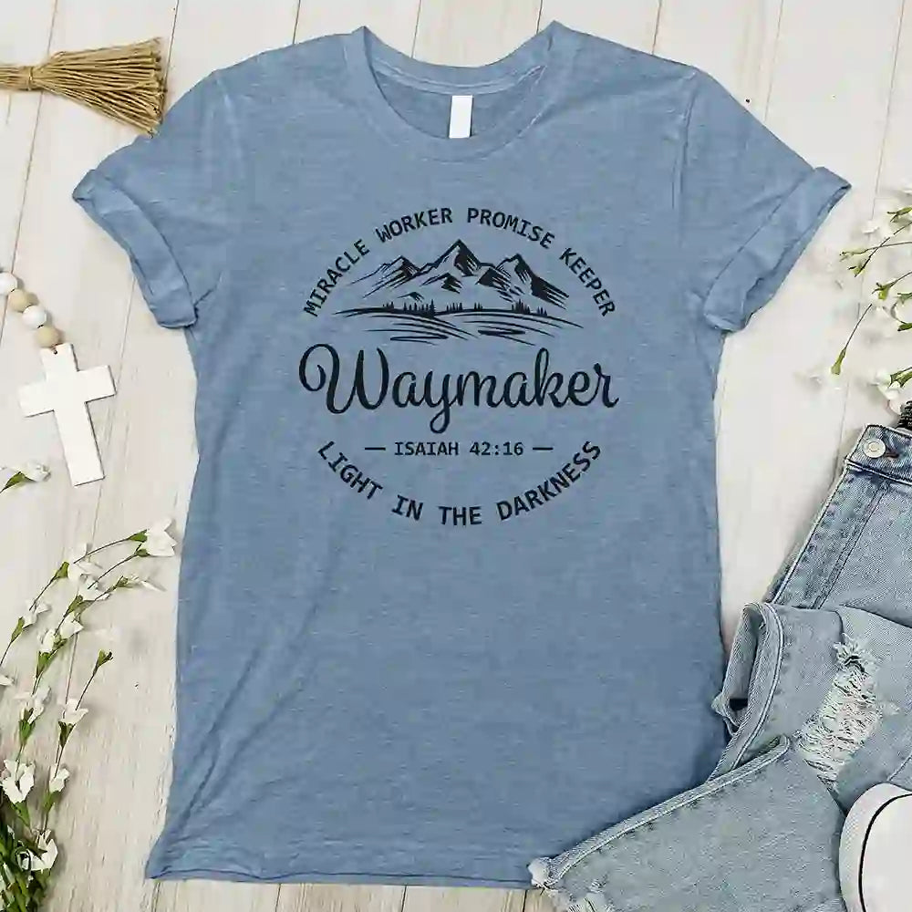 Christianartworkshop Waymaker Inspirational T-shirt