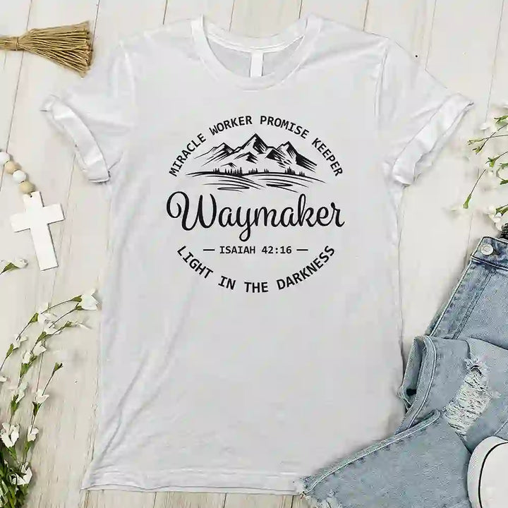 Christianartworkshop Waymaker Inspirational T-shirt