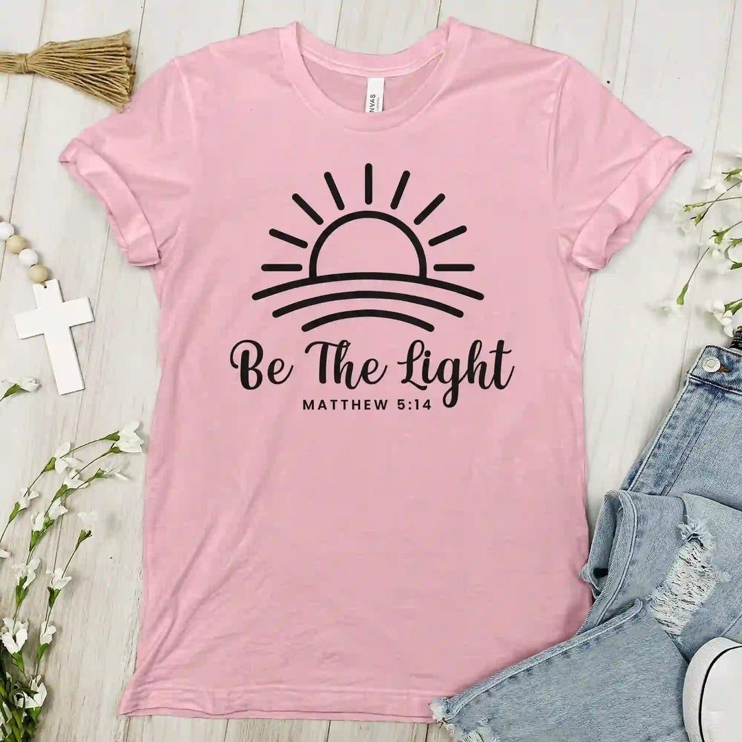 Christianartworkshop Be the Light Sunrise T-shirt