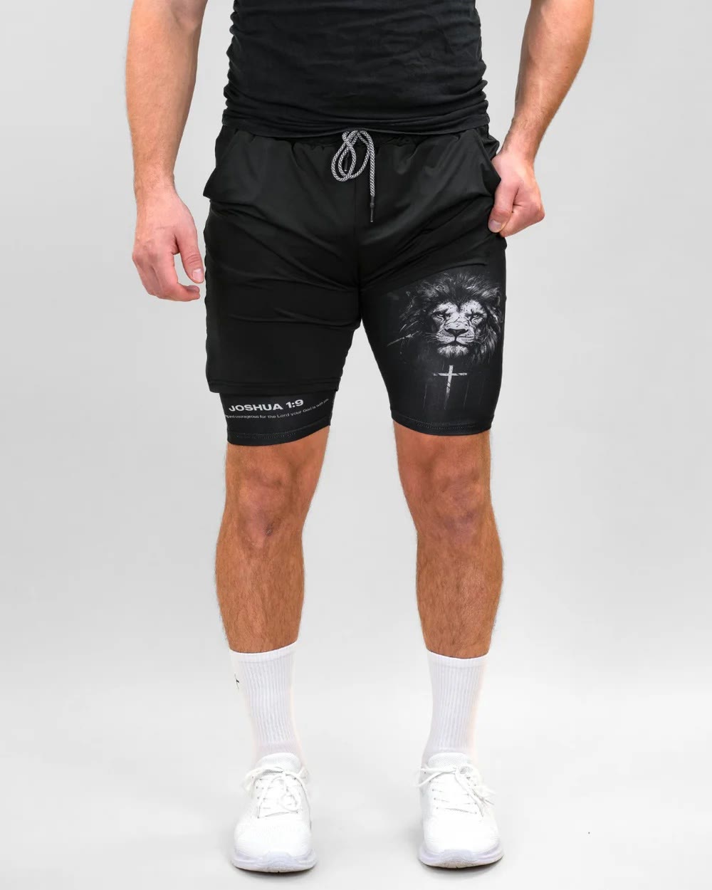 Joshua 1:9 Lion Performance Shorts