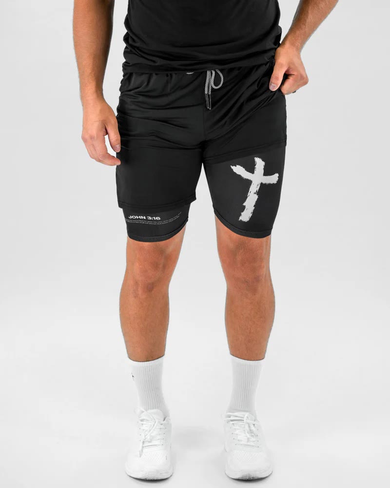 John 3:16 Cross Performance Shorts