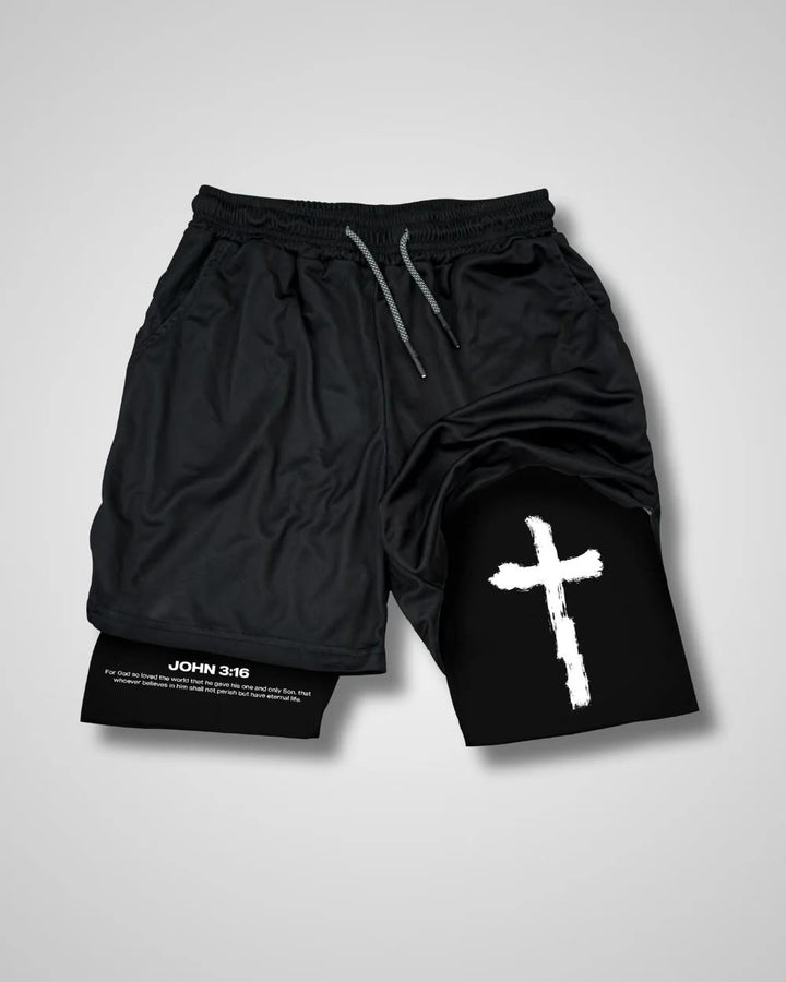 John 3:16 Cross Performance Shorts