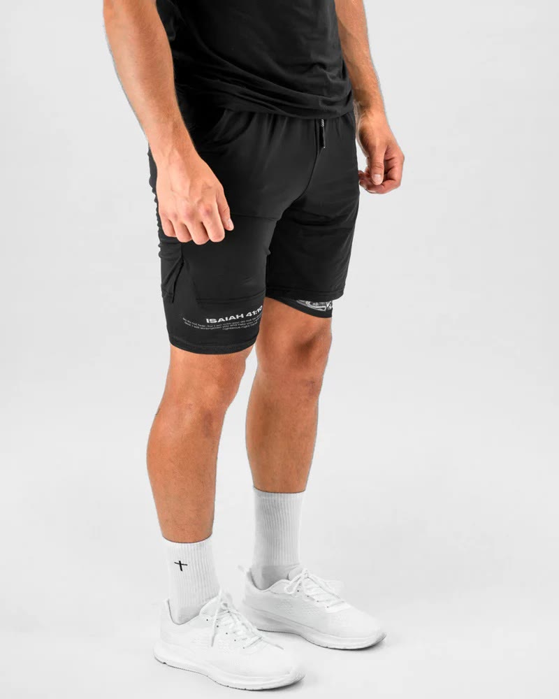 Isaiah 41:10 Angel & Devil Performance Shorts