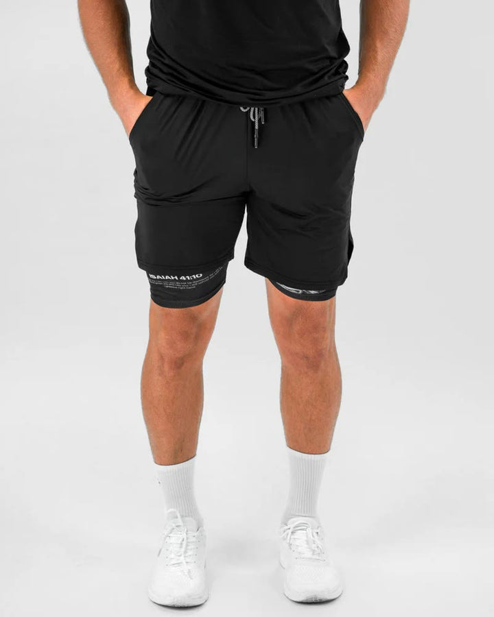 Isaiah 41:10 Angel & Devil Performance Shorts