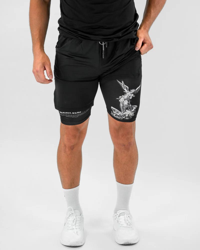 Isaiah 41:10 Angel & Devil Performance Shorts