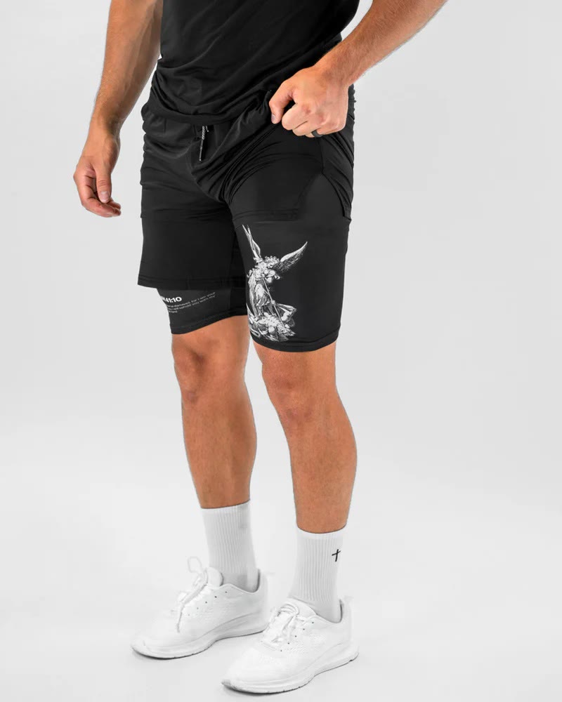 Isaiah 41:10 Angel & Devil Performance Shorts