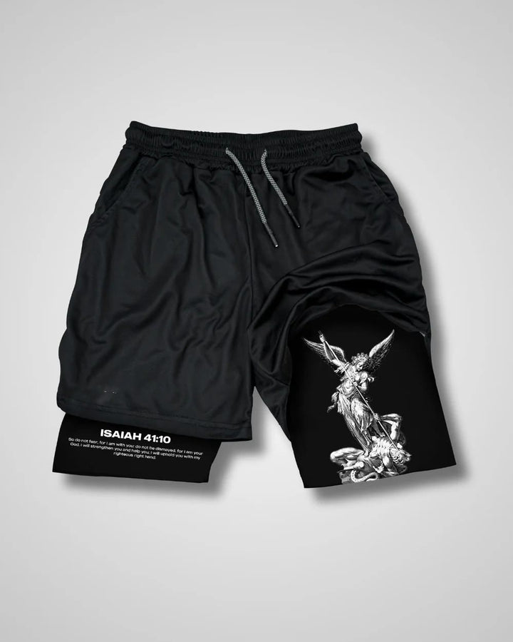 Isaiah 41:10 Angel & Devil Performance Shorts