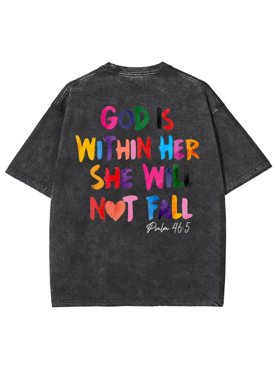 God Is Within Her She Will Not Fall Unisex Washed T-Shirt