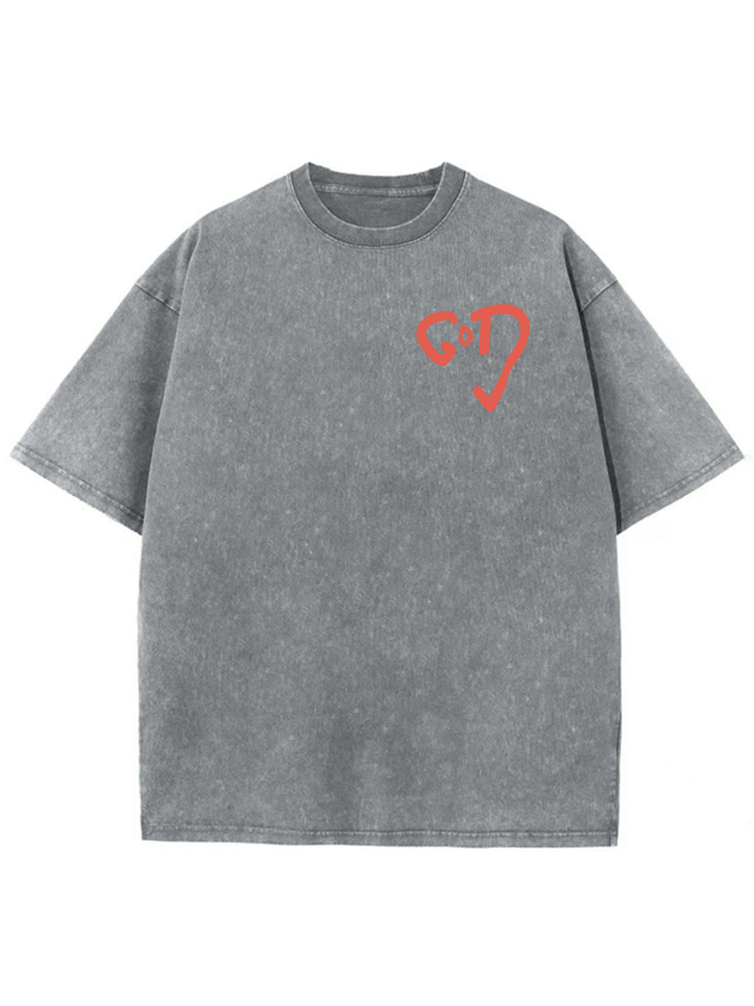 Christianartworkshop God Heart Unisex Washed T-shirt