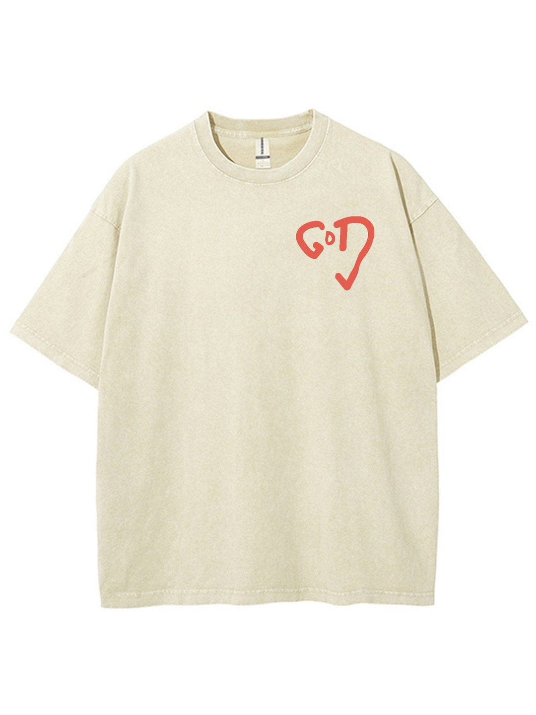 God Heart Unisex Washed T-Shirt