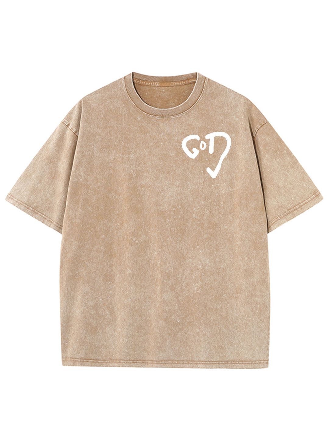 Christianartworkshop God Heart Unisex Washed T-shirt