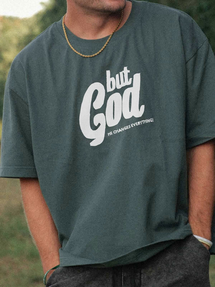 But God Hand-Stitched Tee