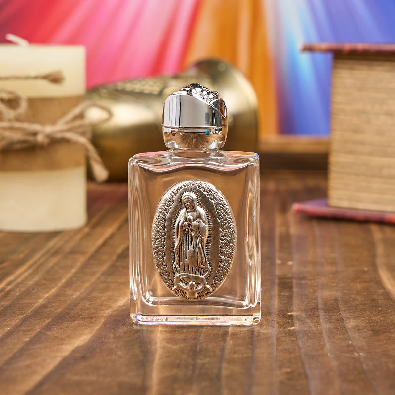 Christianartworkshop Exclusive Crafted Our Lady of Guadalupe Holy Water Bottle - A Vessel of Blessing and Protection