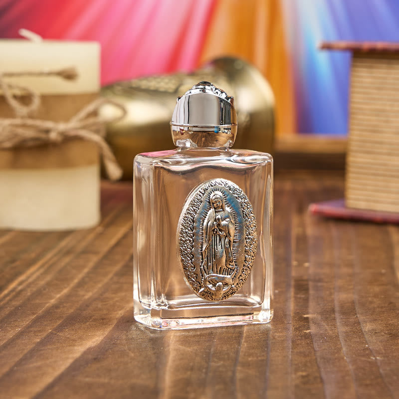 Christianartworkshop Exclusive Crafted Our Lady of Guadalupe Holy Water Bottle - A Vessel of Blessing and Protection