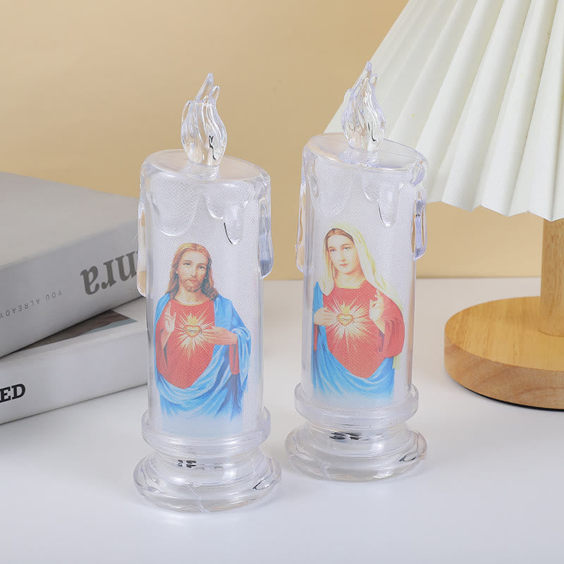 Christianartworkshop Classic Holy Family Decorative Candle -A Luminary of Faith and Devotion