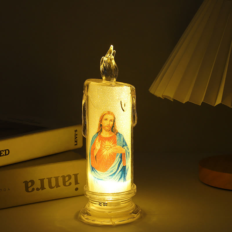 Christianartworkshop Classic Holy Family Decorative Candle -A Luminary of Faith and Devotion