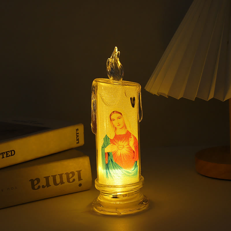 Christianartworkshop Classic Holy Family Decorative Candle -A Luminary of Faith and Devotion