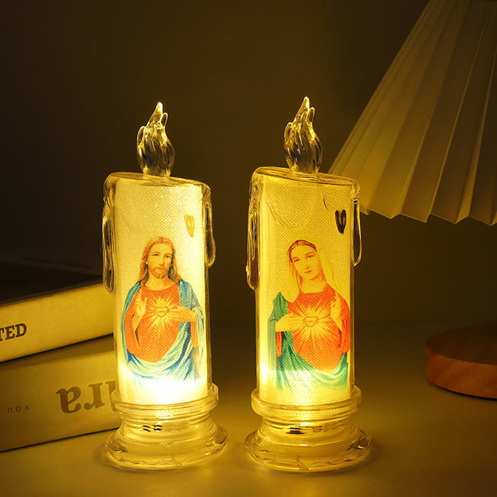 Christianartworkshop Classic Holy Family Decorative Candle -A Luminary of Faith and Devotion