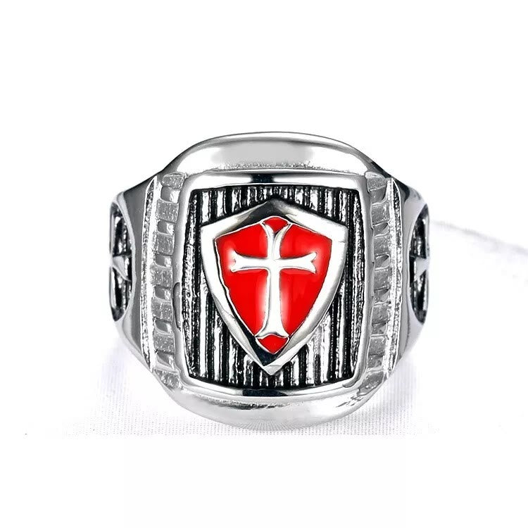 Christianartworkshop Templar Shield Cross Ring - A Sacred Emblem of Valor and Faith - image 2