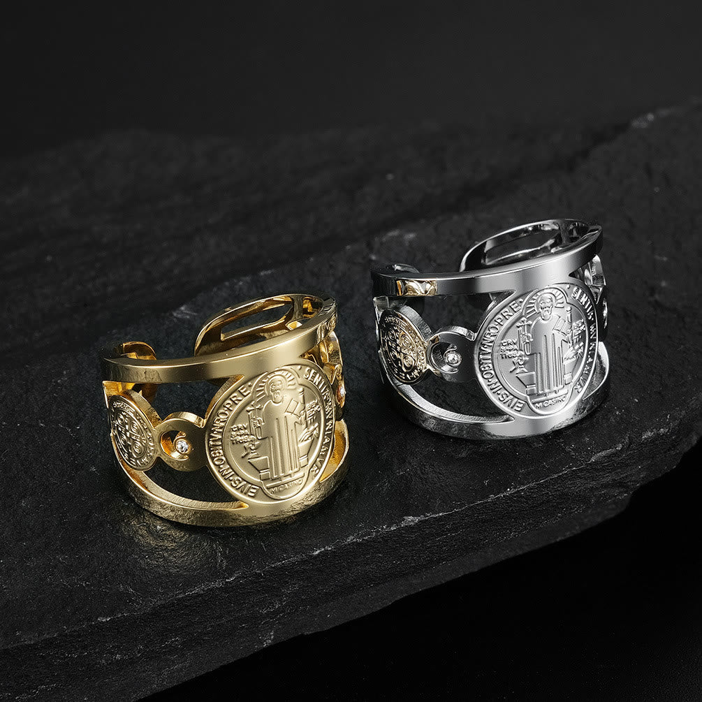Christianartworkshop St. Benedict Ring - Divine Protection and Eternal Blessings - image 0
