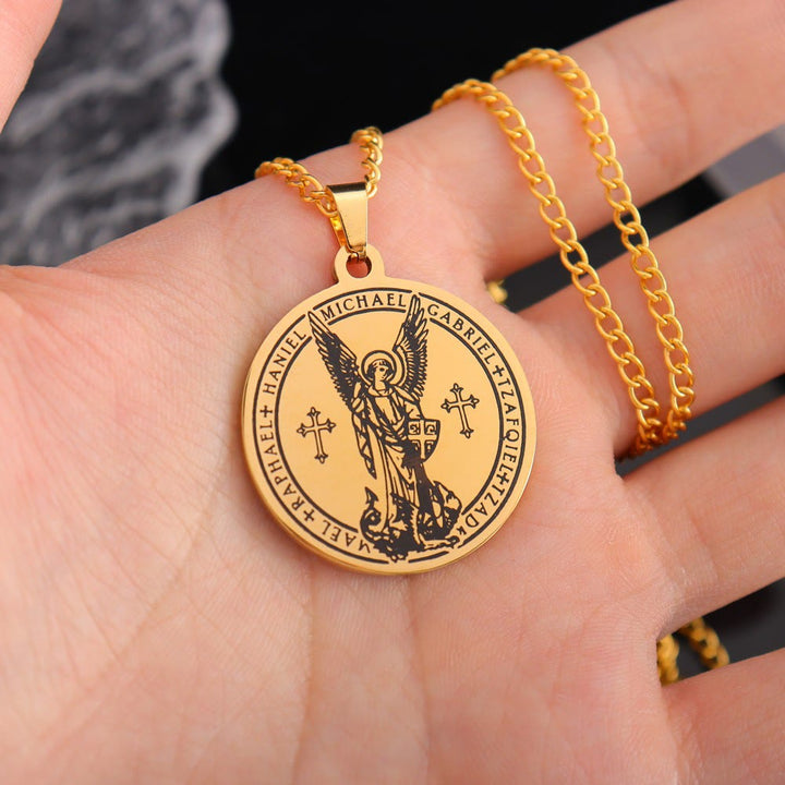 FREE Today: Archangel St. Michael Medallion Necklace - Connect with Celestial Guardians