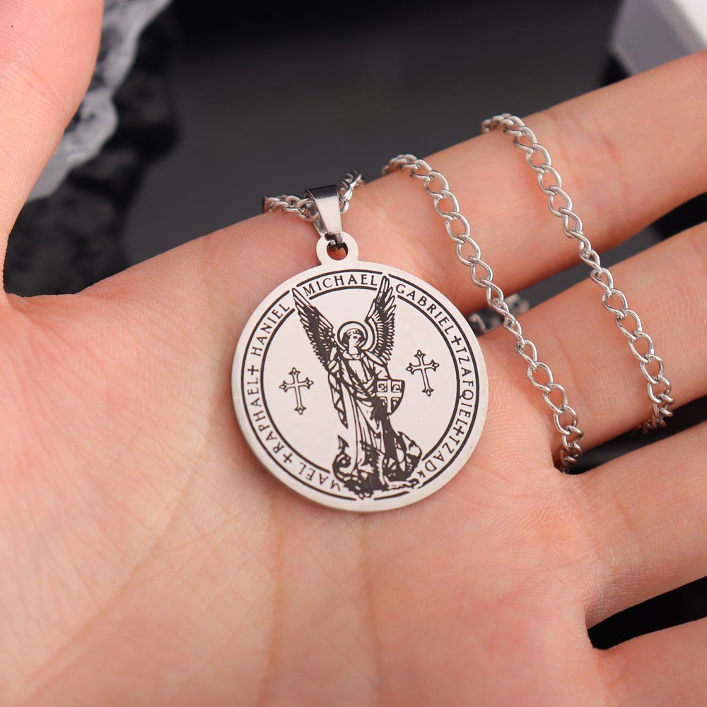 FREE Today: Archangel St. Michael Medallion Necklace - Connect with Celestial Guardians