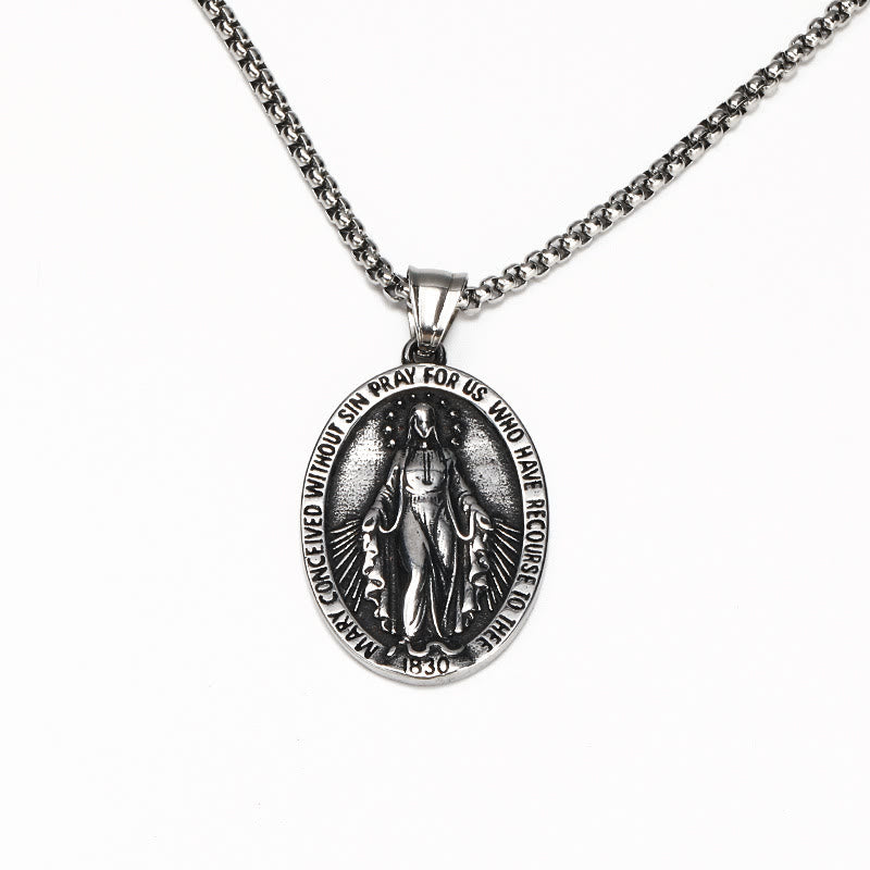 FREE Today: Miraculous Medal Our Lady of Grace Necklace - A Heavenly Reminder of Love and Devotion