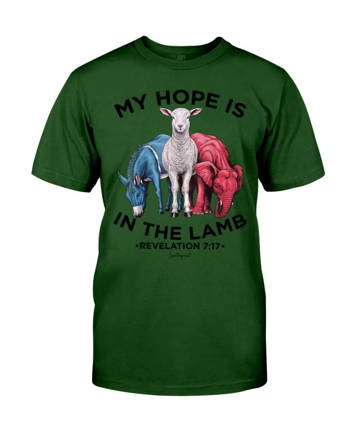 Christianartworkshop My Hope Is In The Lamb Classic T-shirt - Dark Green - 2XL - image 14