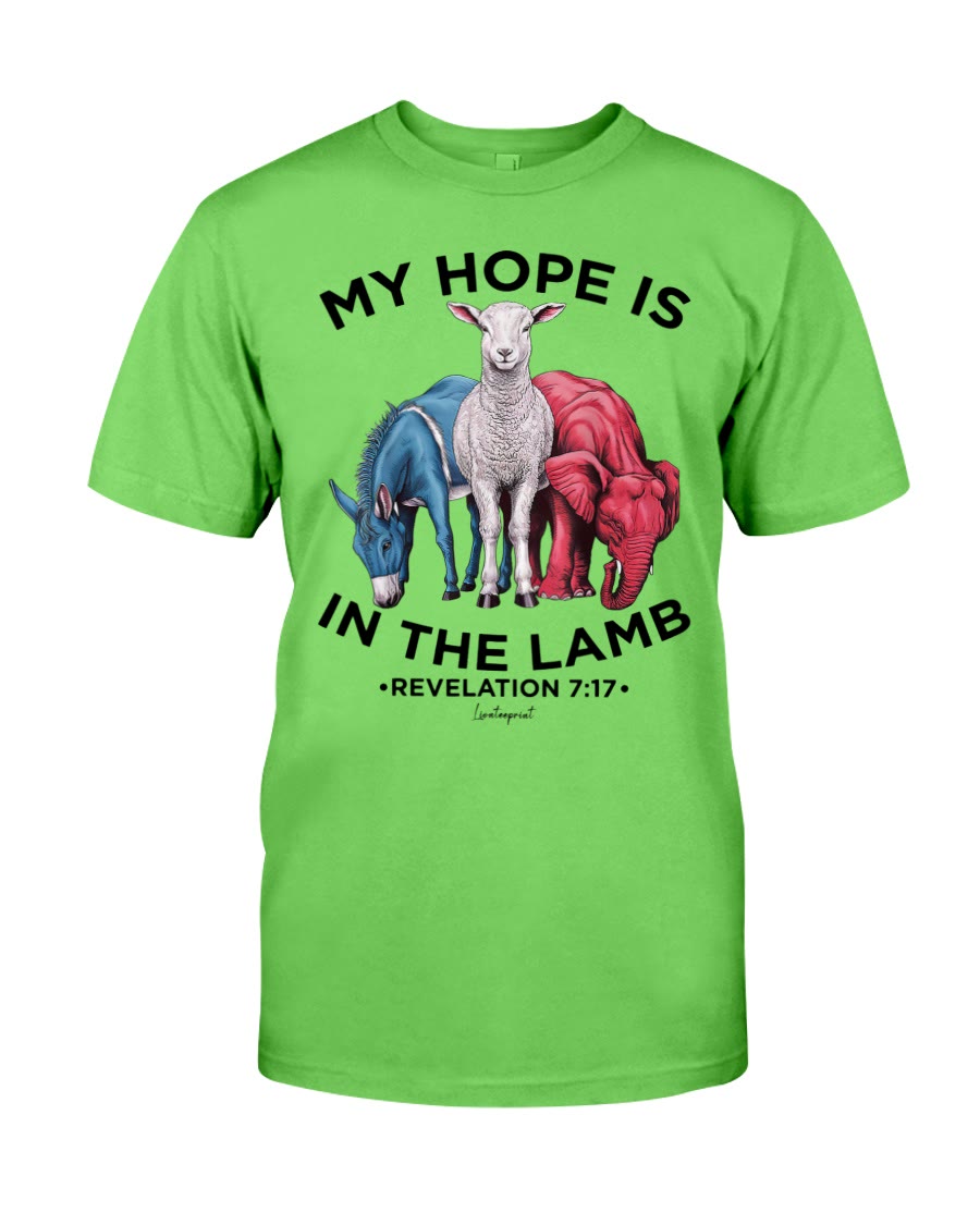Christianartworkshop My Hope Is In The Lamb Classic T-shirt - Light Green - 2XL - image 10